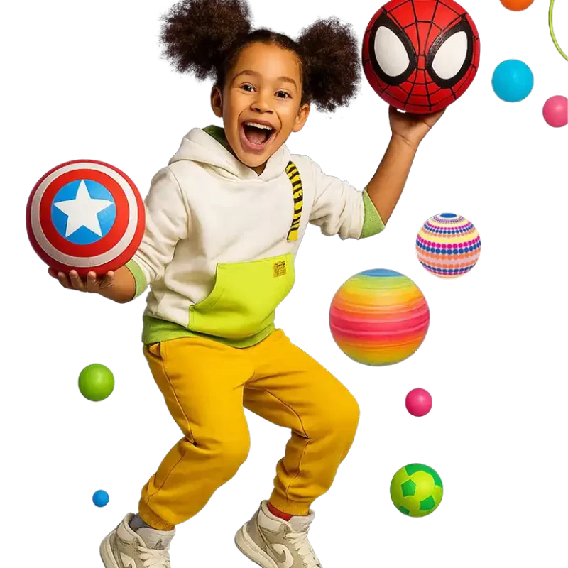 Circle E Ball - Kids palying with inflatable ball